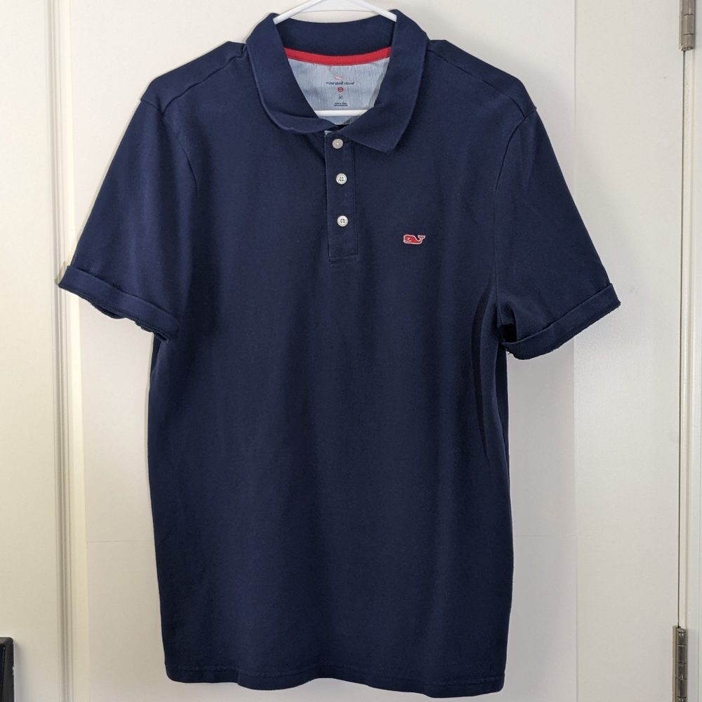 Vineyard Vines Navy Blue Polo, Men's Medium